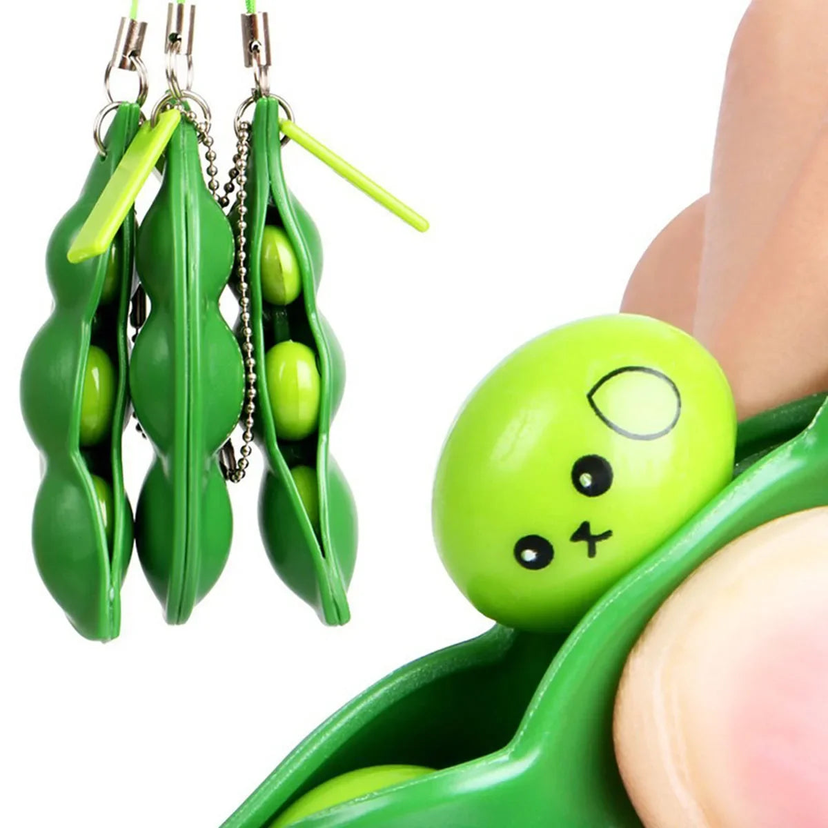 Squishy porte clef edamame 100% mignon